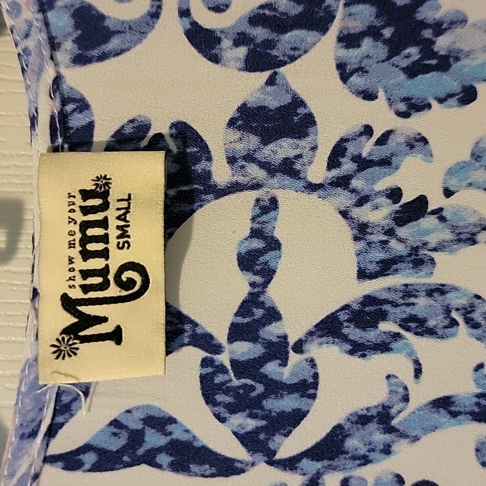 Show Me Your MuMu Blue and White Mini Dress - Picture 4 of 9